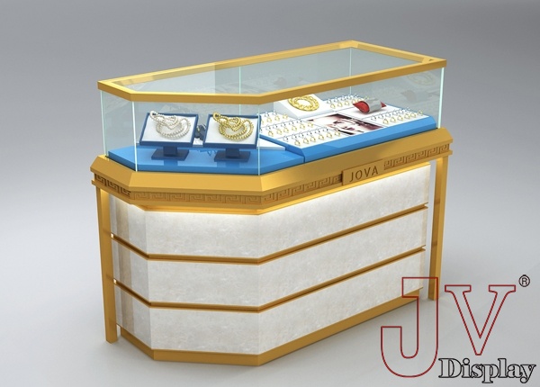 corner jewelry showcase