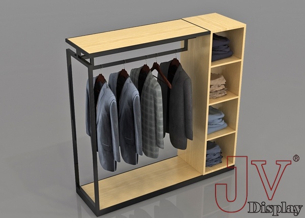garment rack with shelves