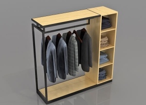 garment rack with shelves