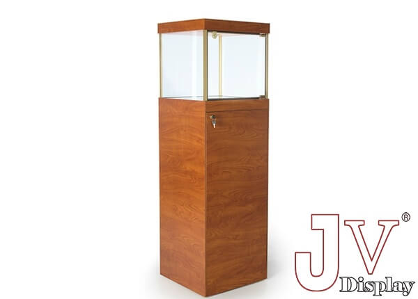 square pedestal jewelry case