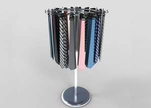 round shaped metal hanging display racks
