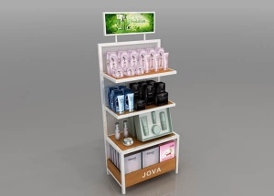 custom product display stands for exhibitions cosmetic shops