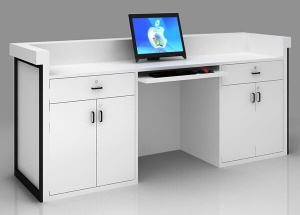Reception counter desk for retail stores