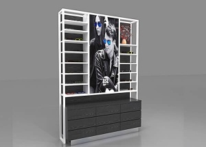 optical display cabinets metal frame wall