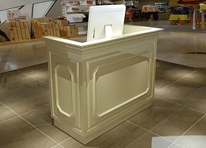 Custom front reception desk for retail shops