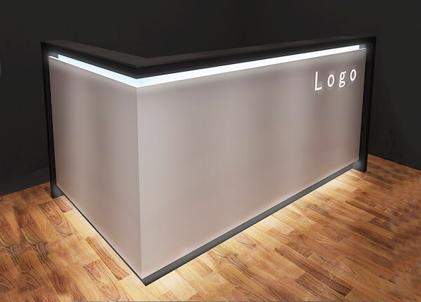 l shaped reception desk