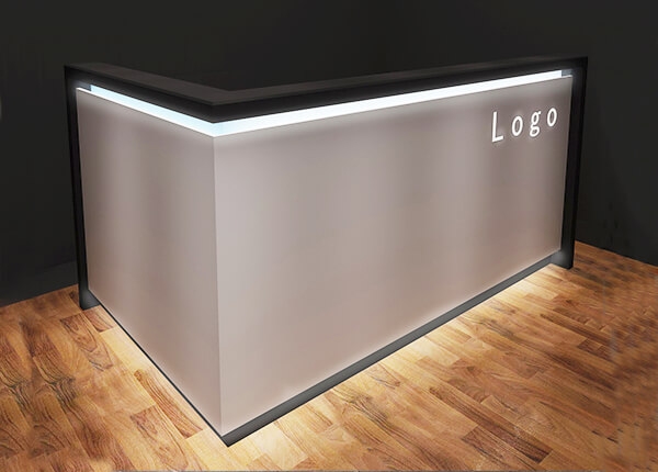 l shaped reception desk