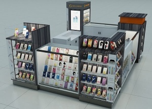 cell phone case display for accessories kiosk