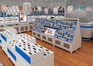 eyeglass display cabinets trays displays for store design