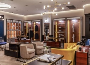 Fashion gents shop display interior design