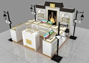 perfume display ideas for kiosk shop design