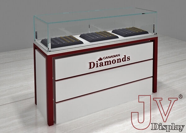 jewelry glass display case