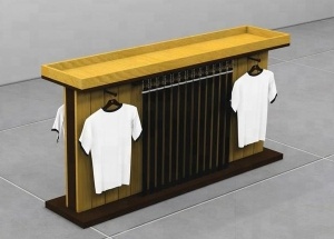 wooden clothes display hanger stand floor standing