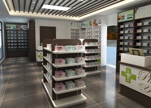 medical shop furniture design retail store interior