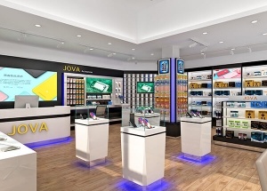 Cell Phone Shop Design With Accessories Display For Sale