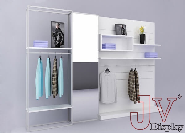 wooden clothing display racks