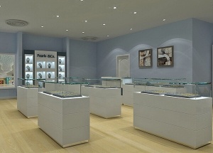 jewellery stores design white store displays USA