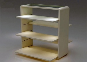 Retail store display stands, wooden retail display stands