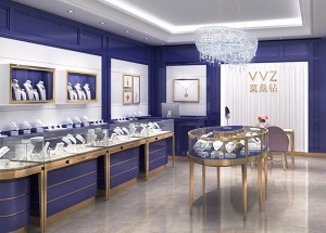 jewelry store design with jewellery display showcase