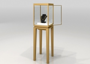 upright jewelry display case jewellery pedestal display stand