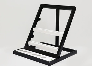 custom acrylic makeup stand for showcase countertop
