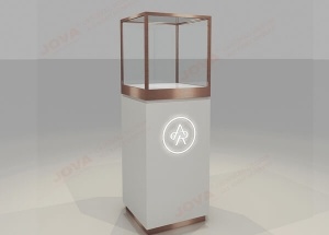 luxury jewelry display cases and pedestals