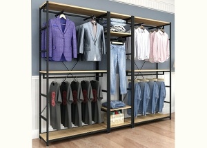 garment wall display racks for lady clothing store