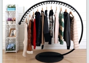 Circular clothing rack round metal hanging clothes racks