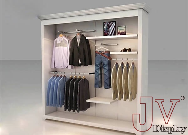 wall clothing racks retail