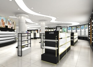 cosmetic displays large makeup shop counter design