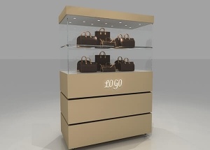 retail handbags display showcase and cabinet
