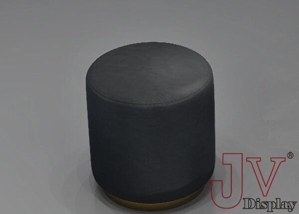 round leather stool