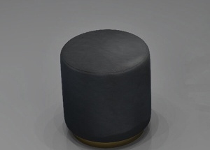 Low round leather stool soft seating
