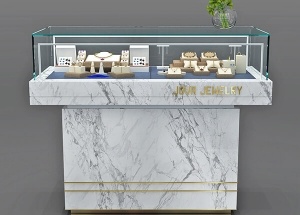 marble and glass finish jewellery display cabinets