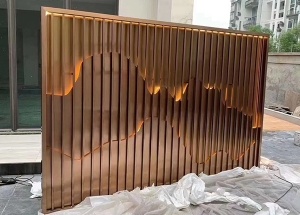 metal partition wall bronze stainless steel screen