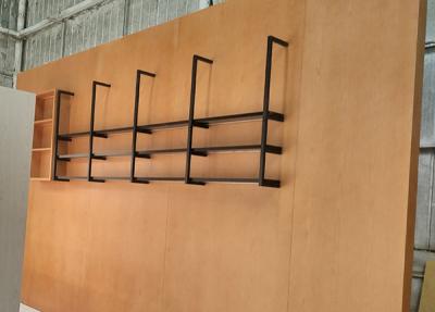 wood metal display wall