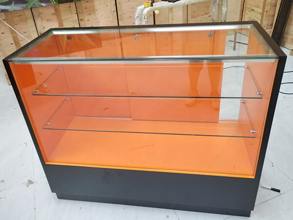 Multi-layer glass display showcase, mobile shop counter
