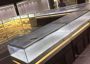 The jewellery showcase for jewellery shop project in Saudi Arabia