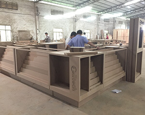 The wooden parts for phone kiosk project usa finished