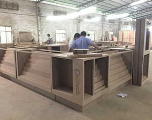 The wooden parts for phone kiosk project usa finished