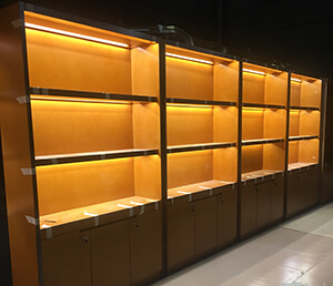 Wall display cabinets for Luxury stores