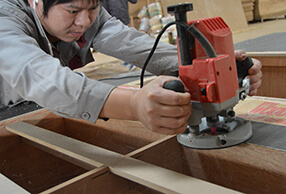 wooden part working