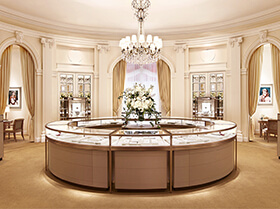 The selection of high-end Jewelry showcase light